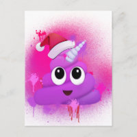 Unicorn Poop Santa Emoji Spray Paint