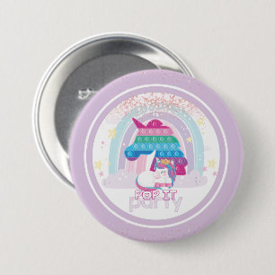 Unicorn Pop It Birthday 7.5 Cm Round Badge