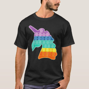 Unicorn Pop Rianbow Push Bubble Fidget Sensory Toy T-Shirt