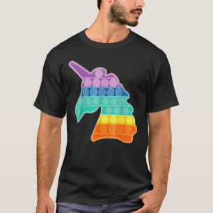 Unicorn Pop Rianbow Push Bubble Fidget Sensory Toy T-Shirt