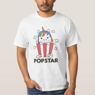 Unicorn Popcorn Whats Poppin Funny PopStar T-Shirt