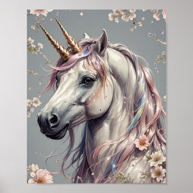 Unicorn Portrait Poster (Front)