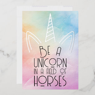 Unicorn Positive Affirmation Card, Rainbow Card