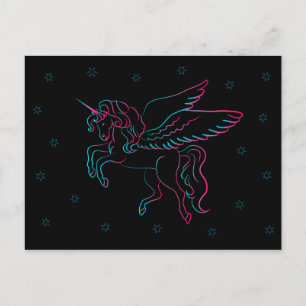 unicorn postcard