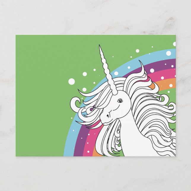 UNICORN POSTCARD GREEN (Front)