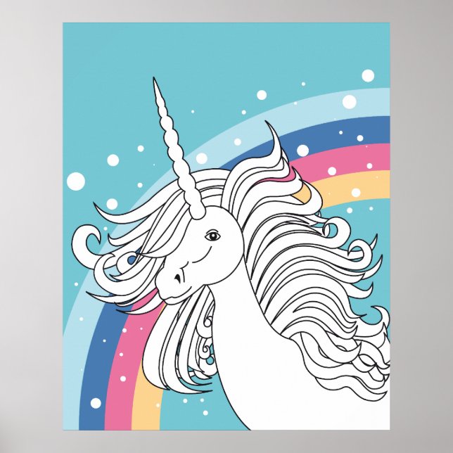 UNICORN POSTER BLUE (Front)