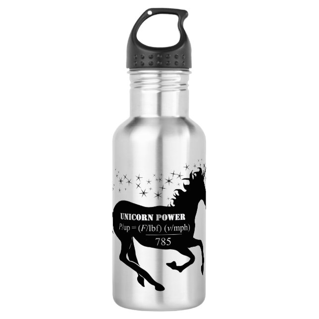 Unicorn Power Fake Math Formula Funny 532 Ml Water Bottle (Front)