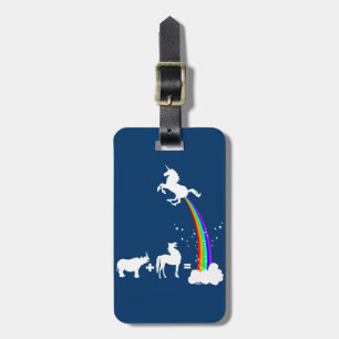 Unicorn power luggage tag