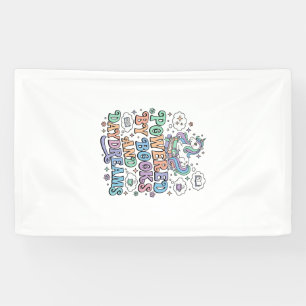 Unicorn Powered by Books and Daydreams Kawaii Vect Banner