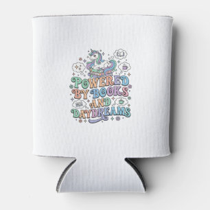 Unicorn Powered by Books and Daydreams Kawaii Vect Can Cooler