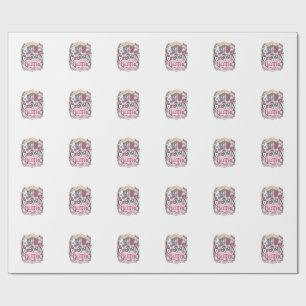 Unicorn Powered by Curiosity and Glitter Stylish W Wrapping Paper