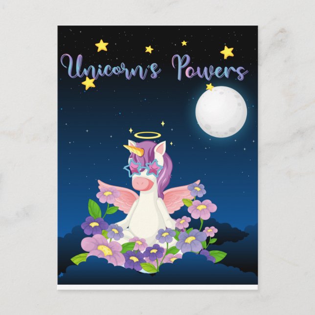 Unicorn Powers Postcard (Front)