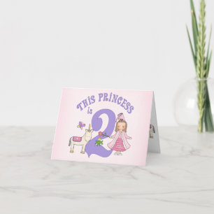 Unicorn Princess 2nd Birthday Fill-in Invitation