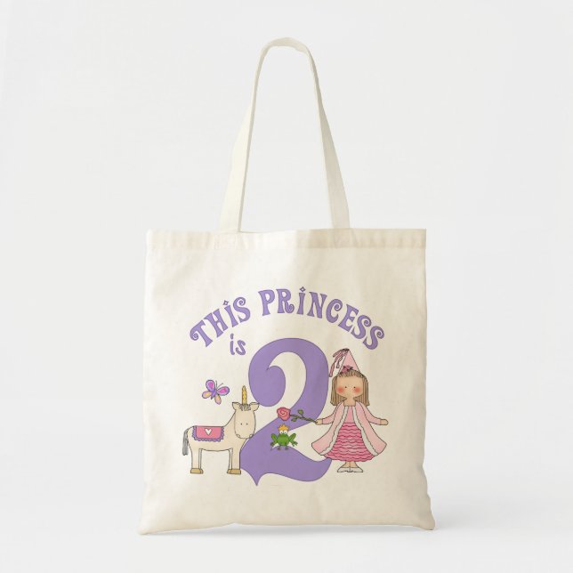 Unicorn Princess 2nd Birthday Tote Bag (Front)