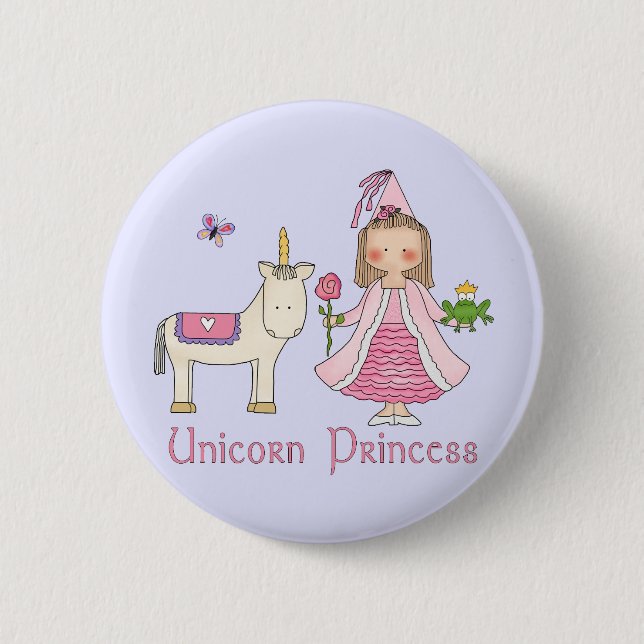 Unicorn Princess 6 Cm Round Badge (Front)