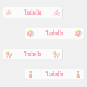 Unicorn Princess Back to School Clothing Labels