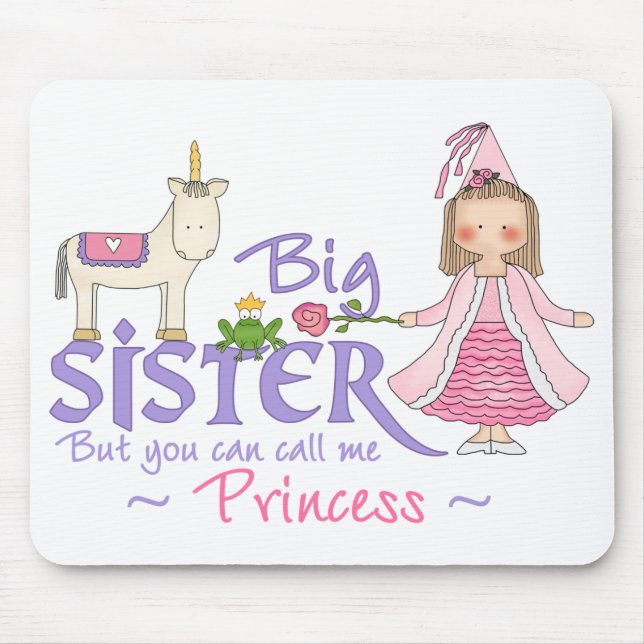 Unicorn Princess Big Sister Mouse Pad (Front)