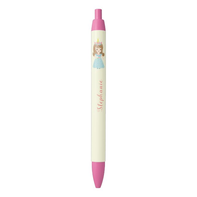 Unicorn Princess Black Ink Pen (Front Vertical)