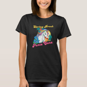 Unicorn Princess Child Spring Break Punta Cana Sch T-Shirt