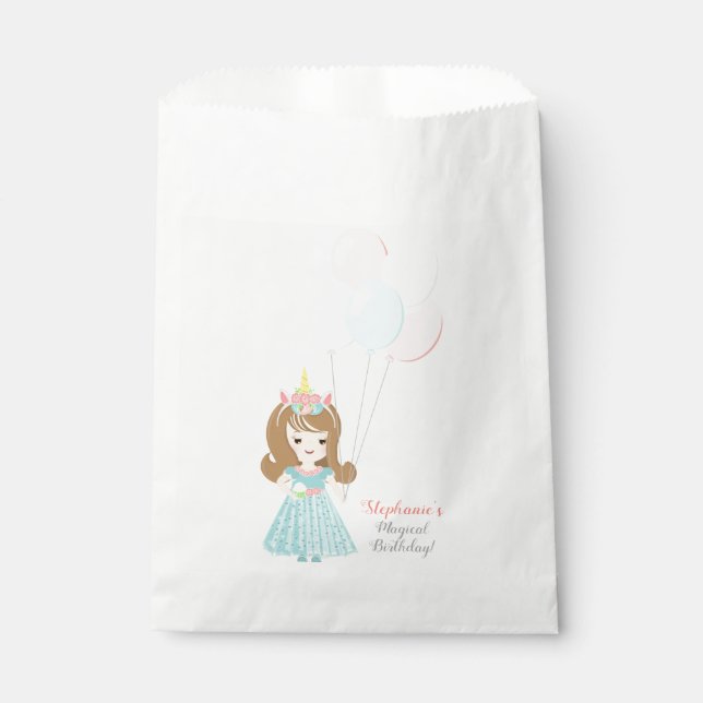 Unicorn Princess Favour Bag (Front)