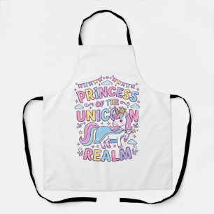 Unicorn Princess of the Unicorn Realm Charming POD Apron