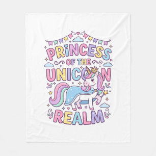 Unicorn Princess of the Unicorn Realm Charming POD Fleece Blanket