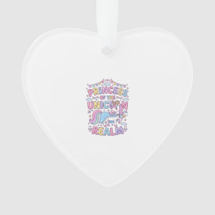 Unicorn Princess of the Unicorn Realm Charming POD Ornament