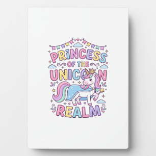 Unicorn Princess of the Unicorn Realm Charming POD Plaque