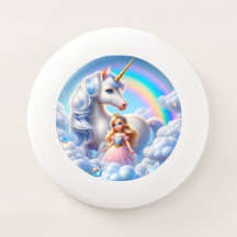 Unicorn Princess Rainbow Frisbee, Pastel Fun