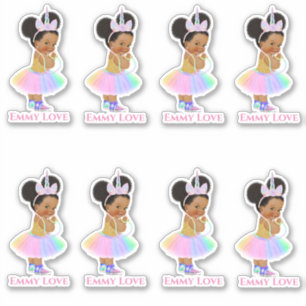 Unicorn Princess Sticker Baby Girl Pastel