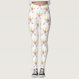 Unicorn printed pink leggings 