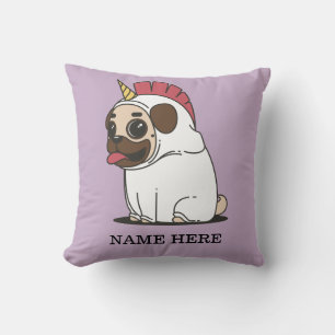 Unicorn Pug Cushion