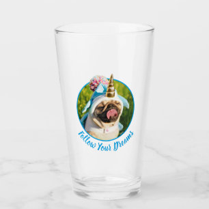 Unicorn Pug Glass