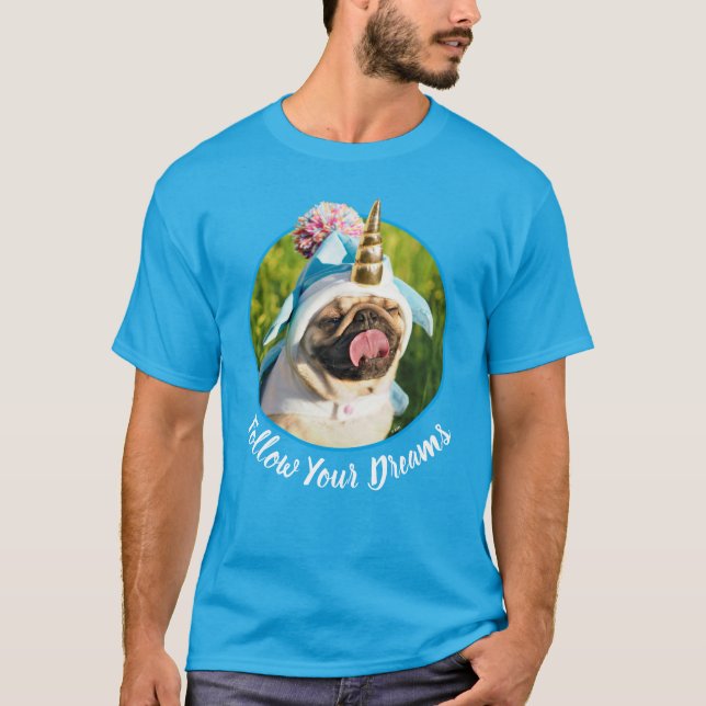 Unicorn Pug T-Shirt (Front)