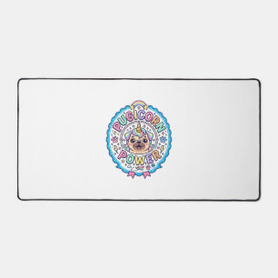 Unicorn Pugicorn Power Funny Cute Gift Design_1 Desk Mat