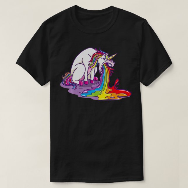 Unicorn Puking Rainbow Pullover  (Design Front)