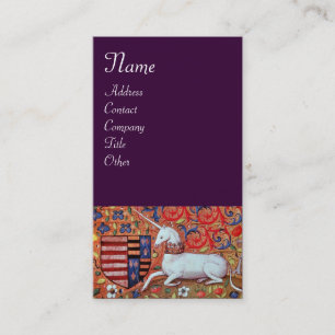 UNICORN ,purple Business Card
