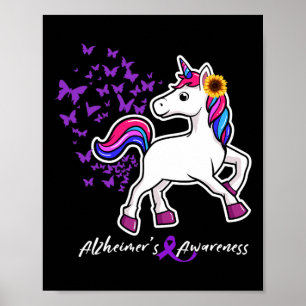 Unicorn Purple Heimerheimer Awareness - End Heimer Poster