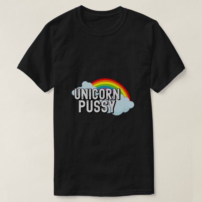 Unicorn Pussy Adult Apparel Wife Girlfriend Valent T-Shirt (Design Front)