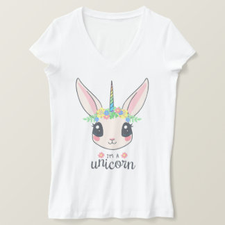 Unicorn rabbit cute women's t-shirt