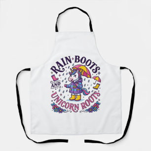 Unicorn Rain Boots and Unicorn Roots Commercial Sh Apron