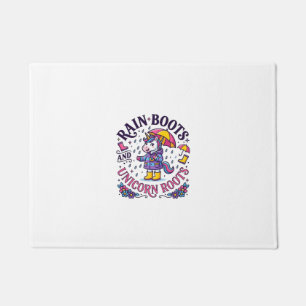 Unicorn Rain Boots and Unicorn Roots Commercial Sh Doormat