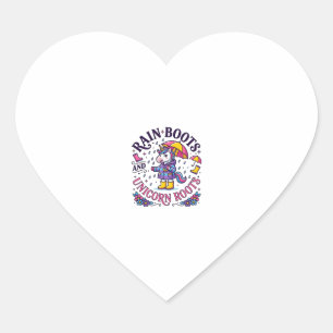 Unicorn Rain Boots and Unicorn Roots Commercial Sh Heart Sticker