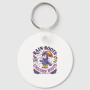 Unicorn Rain Boots and Unicorn Roots Commercial Sh Key Ring