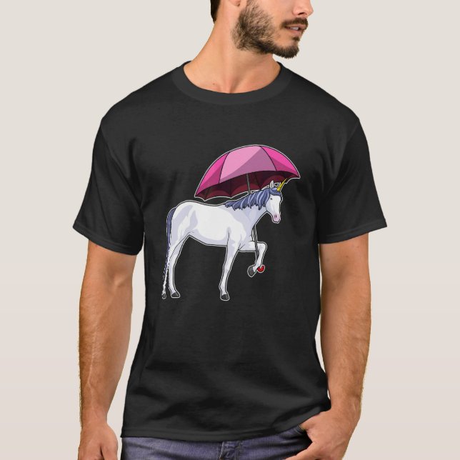 Unicorn Rain Umbrella T-Shirt (Front)