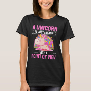 Unicorn rainbow A unicorn is just a horse 2 T-Shirt