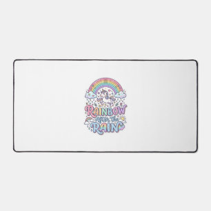Unicorn Rainbow After the Rain Premium Vector Typo Desk Mat