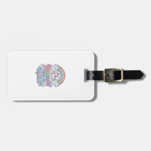 Unicorn Rainbow After the Rain Premium Vector Typo Luggage Tag