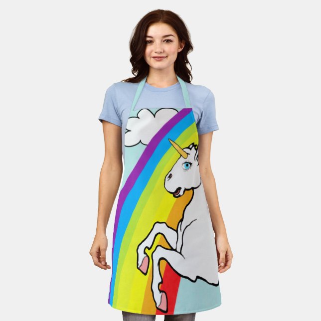 Unicorn Rainbow Apron (Worn)