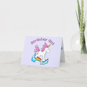 Unicorn Rainbow Birthday Girl Fill-in Invitation